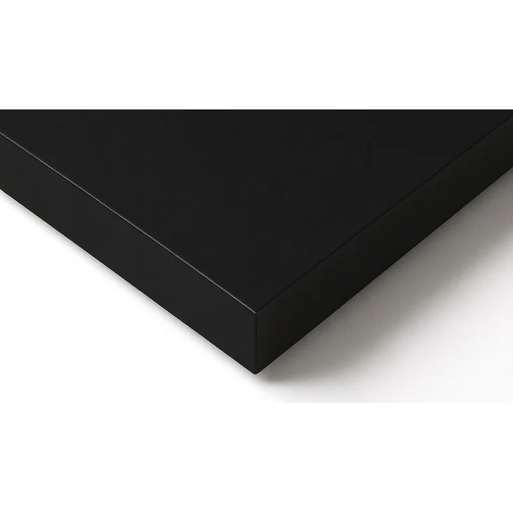 POKAR Tischplatte 120x60 cm | Schreibtischplatte 25 mm Stärke | Ideal für höhenverstellbare Schreibtische und Esstisch | Robuste und Langlebige | Made in Europe | Schwarz