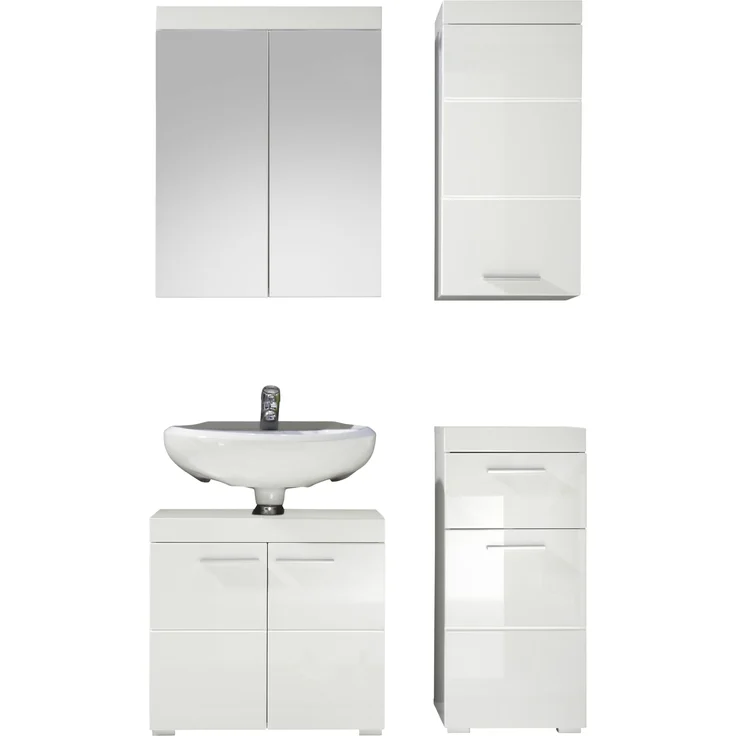 Trendteam 'Amanda' Hochschrank, Holz, Weiß Hochglanz, 190 x 31 x 73 cm – Bild 18