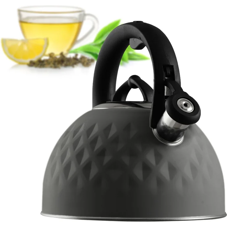 KADAX Stahlkessel 2,5 l, Induktion, Gaspfeife mit Griff, traditionell – Bild 1