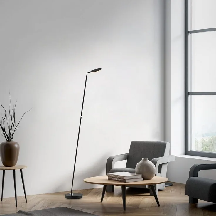 Paul Neuhaus LED Stehlampe AKKU BENTE, Farbsteuerung, LED fest integriert, warmweiß - kaltweiß, Tastdimmer, CCT 2700-5000K, Memory, Akku betrieben, flexibel