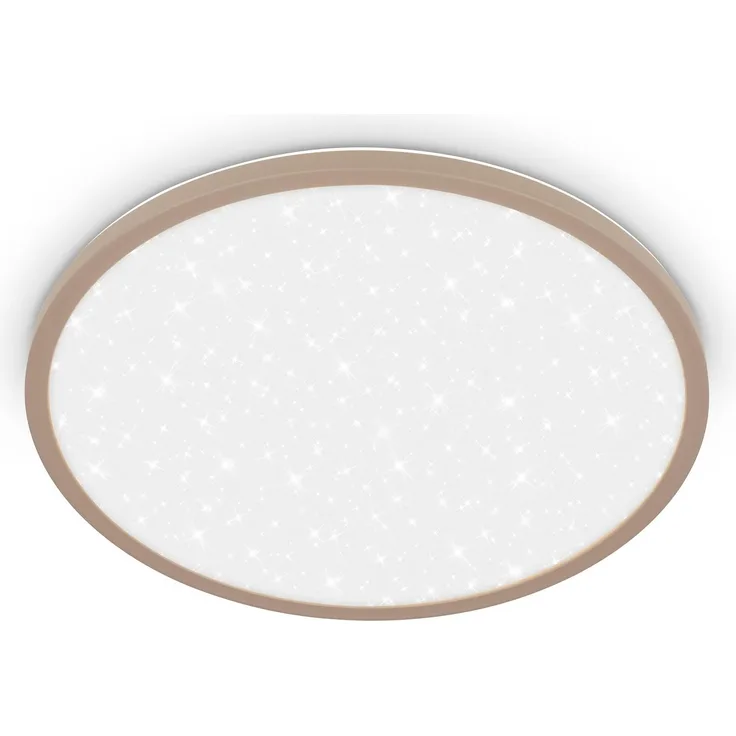 BRILONER - LED Panel mit indirektem Licht, Sternenhimmel, neutralweißes Licht, LED Lampe, Deckenleuchte, Wohnzimmerlampe, Küchenlampe, Deckenbeleuchtung, Flurlampe, 37,5x4,5 cm, Beige