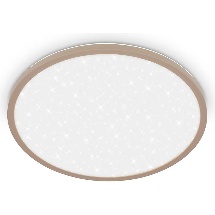BRILONER - LED Panel mit indirektem Licht, Sternenhimmel, neutralweißes Licht, LED Lampe, Deckenleuchte, Wohnzimmerlampe, Küchenlampe, Deckenbeleuchtung, Flurlampe, 37,5x4,5 cm, Beige