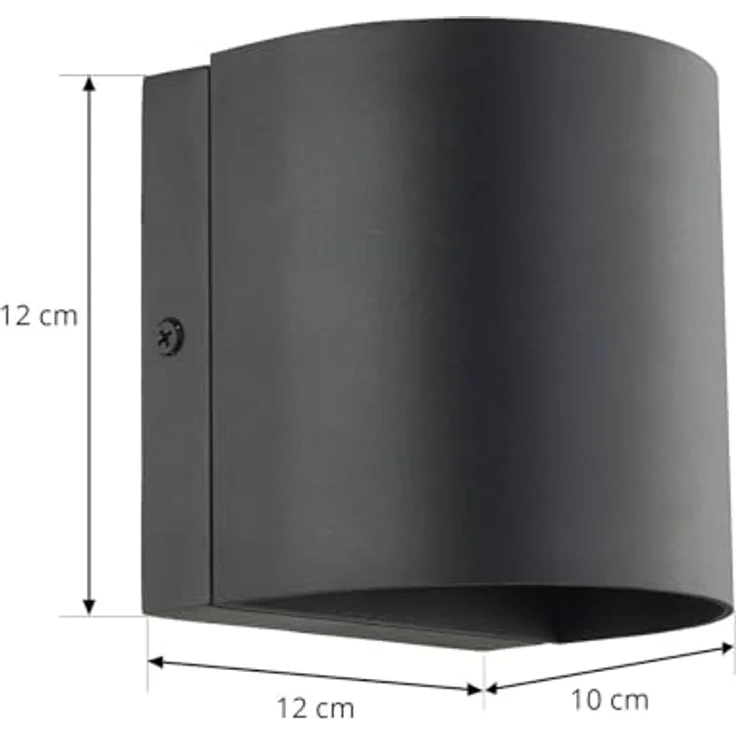 Lindby LED Wandleuchte außen Gladis, spritzwassergeschützt in Schwarz, 2-flammig aus Aluminium für Außenbereich, energiesparende Wandlampe – Bild 5