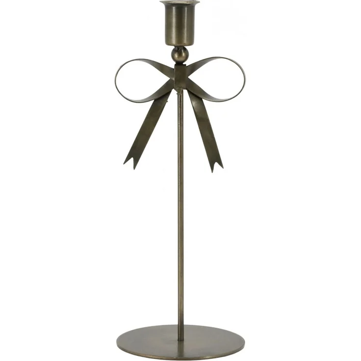 Chic Antique - Kerzenständer Kerzenhalter Schleife H 27cm Messingfarben 71140813