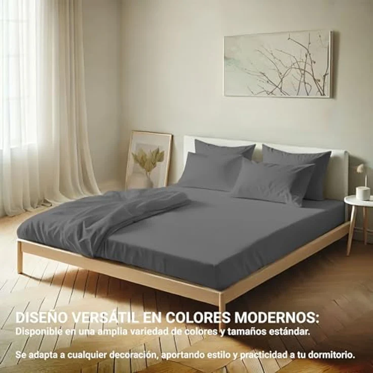 ECOMMERC3 Packung mit 2 Kissenbezügen, 45x100 cm, extra weich und bequem, anthrazit, atmungsaktiv, leicht zu waschen – Bild 7