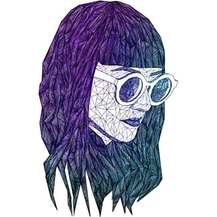 Komar Wandbild Grid Violet, Kunstdruck auf Premium-Poster Fotopapier, Größe 30 x 40 cm, ohne Rahmen, für Wohnzimmer und Schlafzimmer – Bild 1