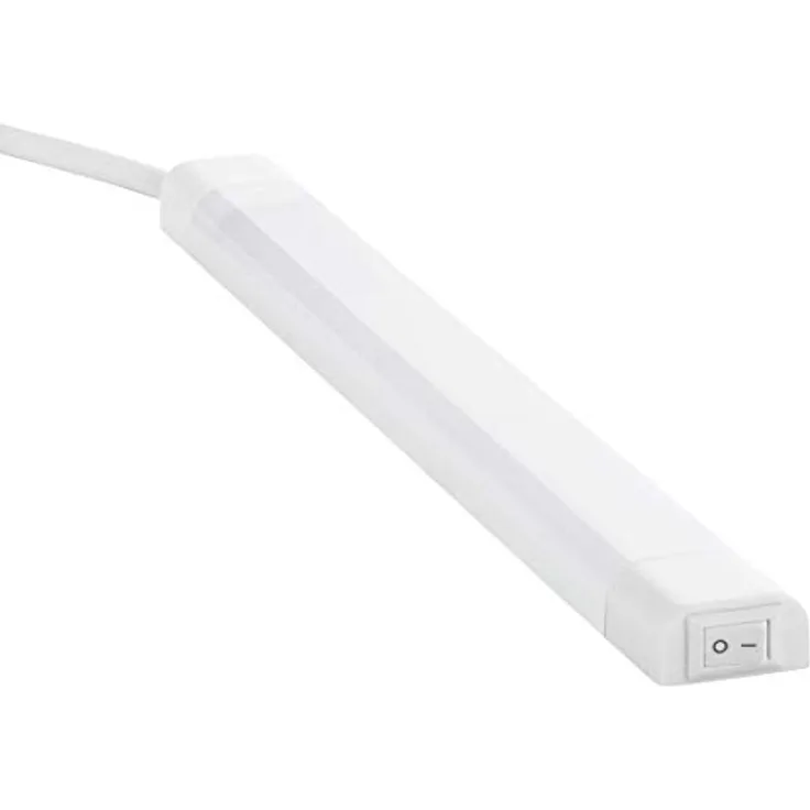 SEBSON LED Unterbauleuchte 30cm, Energieeffiziente Lichtleiste mit Stecker und Schalter, 4000K Neutralweiß, 300lm, ultra flaches Design 24x13x300mm