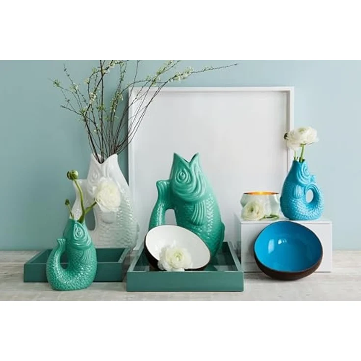 Gift Company Monsieur Carafon Fisch Vase XS lagoon 0 2 Liter – Bild 2