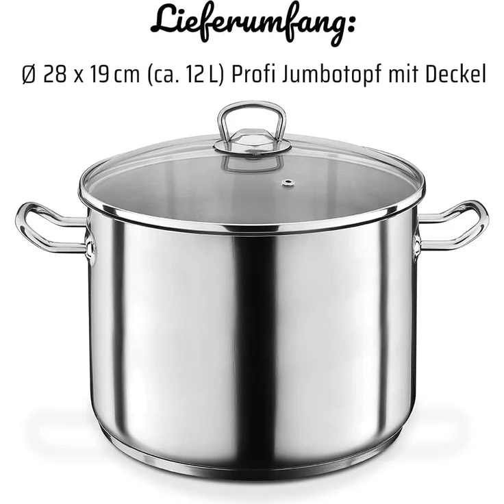 GSW Suppentopf Profi, Edelstahl, rostfrei, geeignet für die große Suppenküche, Induktion – Bild 7