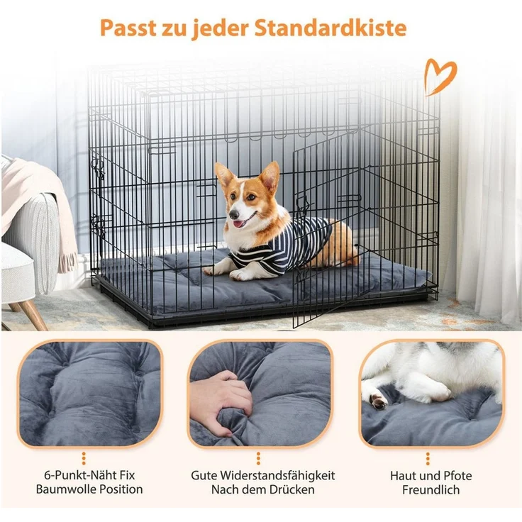 nobleza Hundematratze Hundekissen Hunde, Hundebett Waschbar, Hunde bett Plüsch – Bild 4