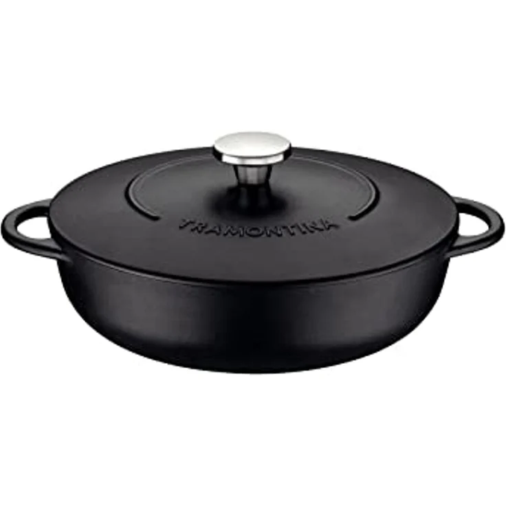 Tramontina Bräter TRENTO, 28 cm - Schmortopf, Induktion, antihaft, Gusseisen (2-tlg, Schmortopf mit Deckel), Induktion – Bild 1