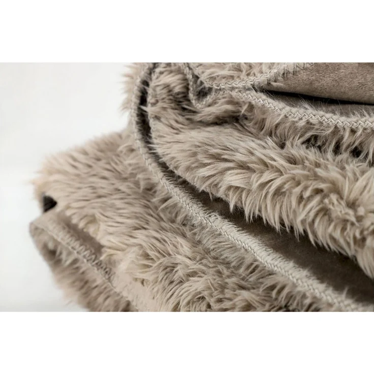 SCHÖNER WOHNEN-Kollektion Tagesdecke LEISURE Plaid, 140 x 200 cm in Taupe – Bild 4