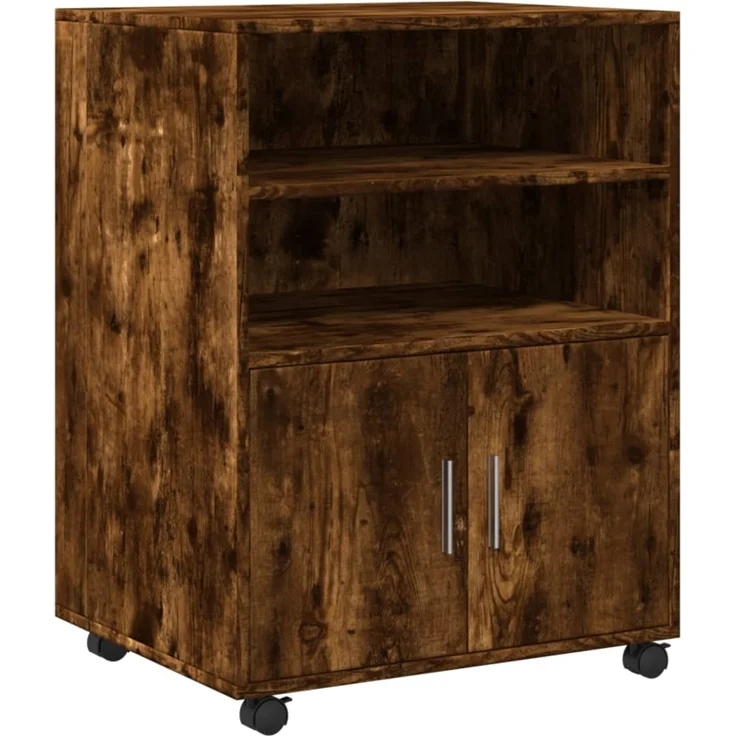 vidaXL Rollschrank Räuchereiche 60x48x81 cm Holzwerkstoff 853168 – Bild 1