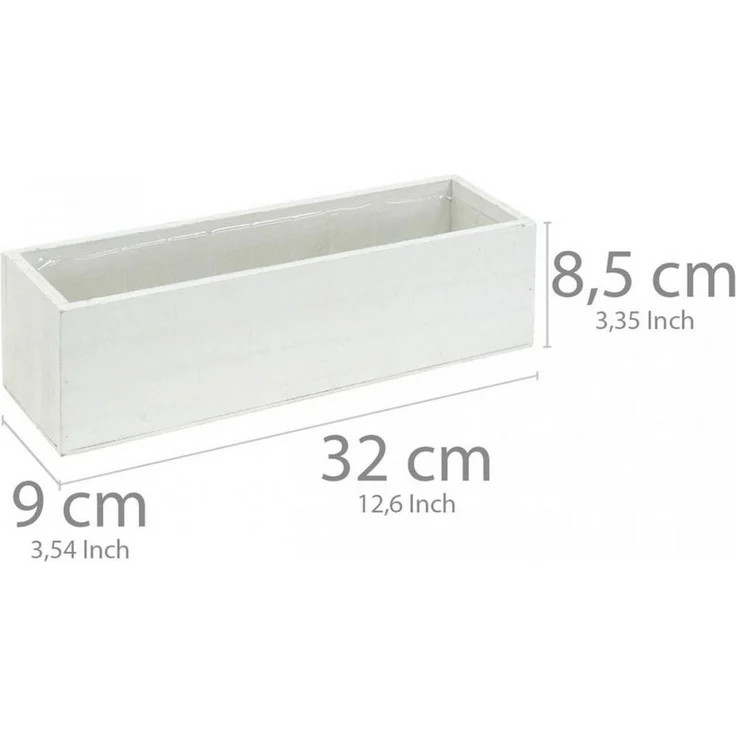 Viana Dekokorb Dekokiste Shabby Chic Pflanzkasten Holzgefäß für Blumen und – Bild 1