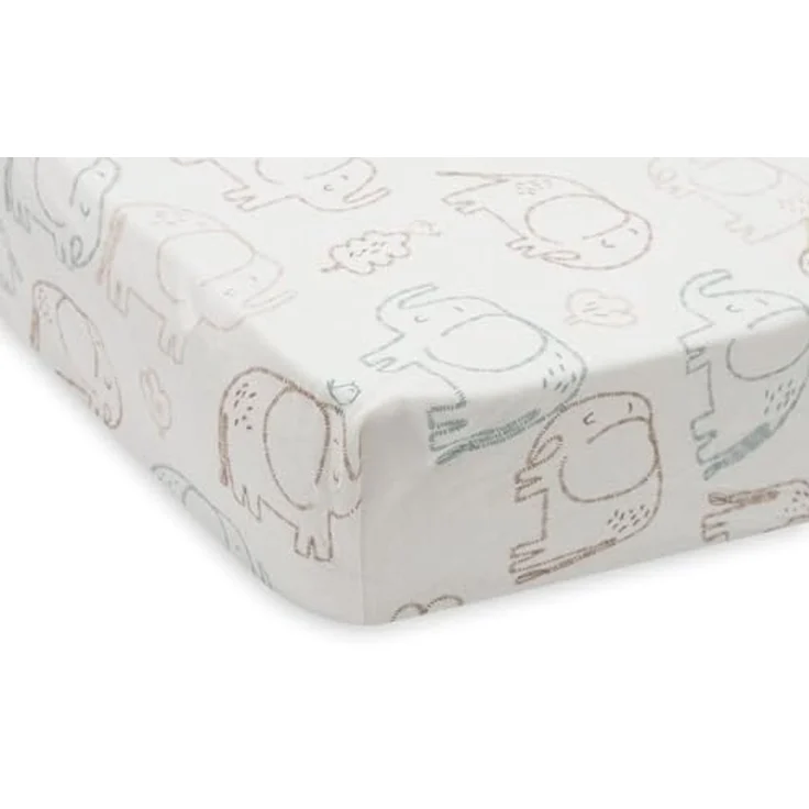 Jollein Spannbettlaken Jersey 60 x 120cm - Elephan – Bild 3