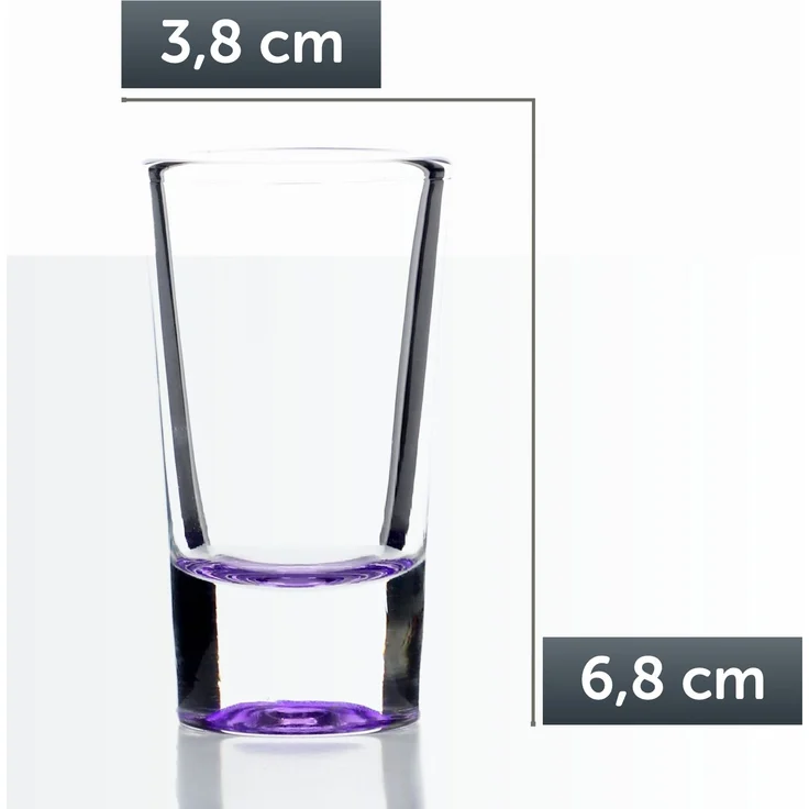 KADAX Glas für Wodka Shots 28 ml Bunt 12 Stk – Bild 3