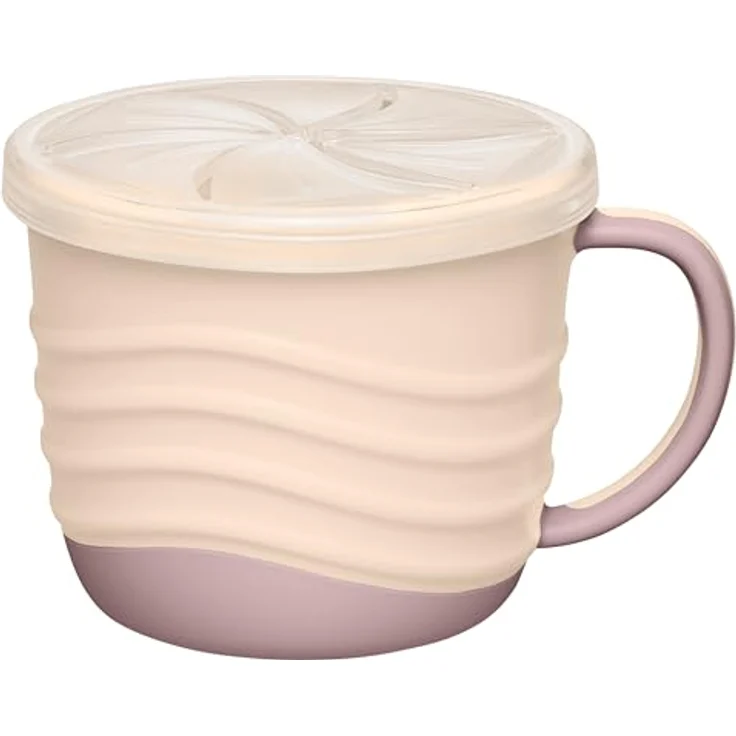 nip 2in1 Snackbox bruchfester Snackbecher & Trinkbecher für Babys 250ml | mit Deckel & Silikoneinsatz für Fingerfood & Snacks, Kindertasse ab 9 Monaten, geeignet für Spülmaschine und Mikrowelle, rosa – Bild 1
