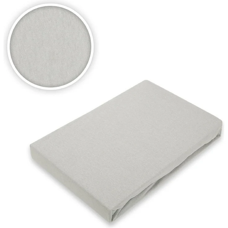 Topper Jersey Spannbettlaken 180x200 cm Silber – Bild 2