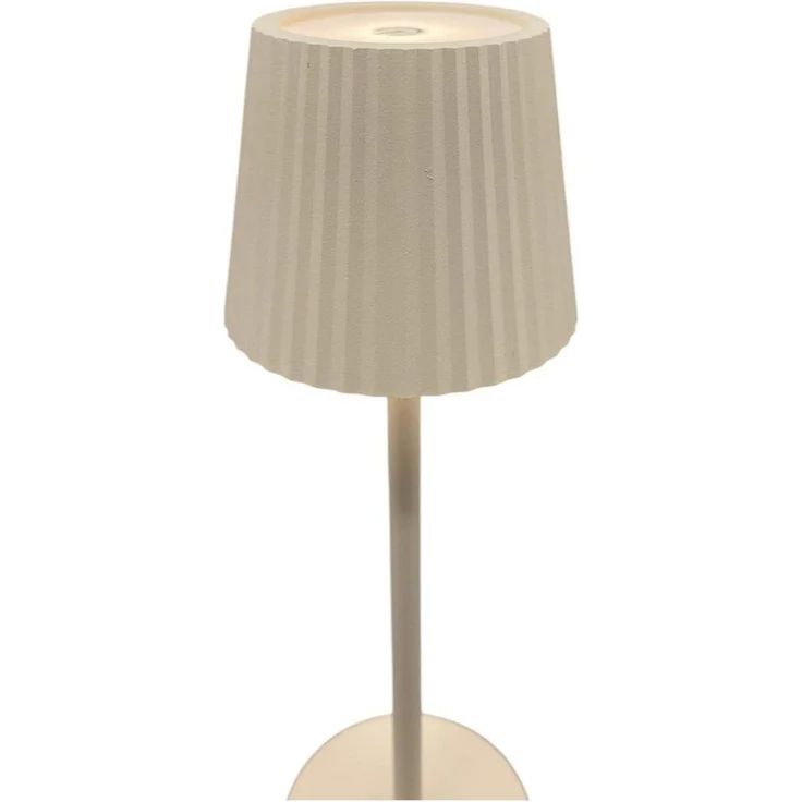 Coen Bakker Deco BV LED Tischleuchte Portable Light, LED, warmweiß, kaltweiß, neutralweiß, aufladbar außen sand USB touch geriffelt 9x27,5cm – Bild 3