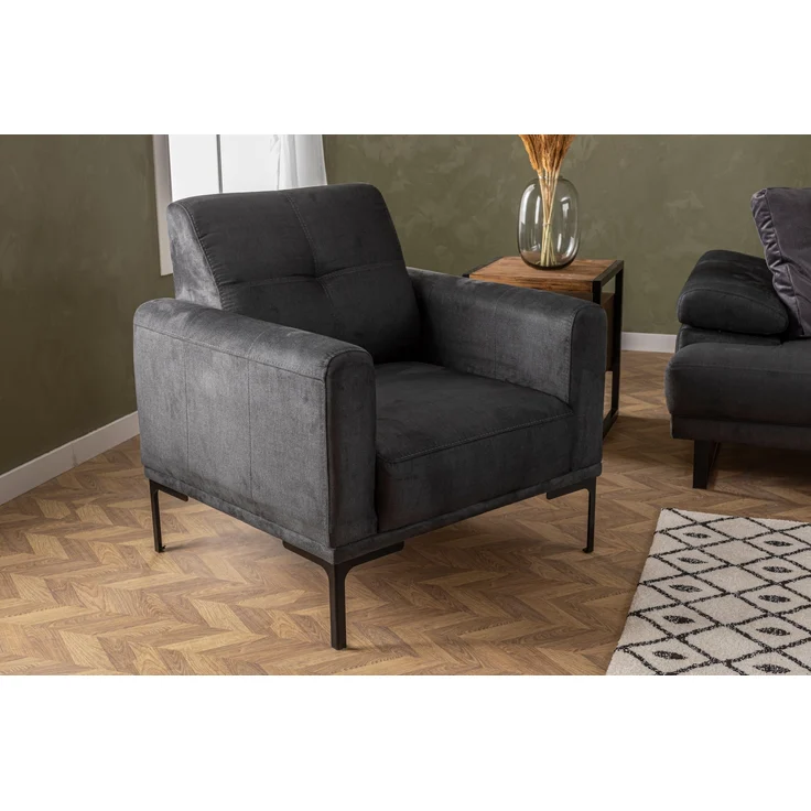 Ohrensessel, 'Mustang', 88 x 86 x 88, Anthrazit – Bild 2