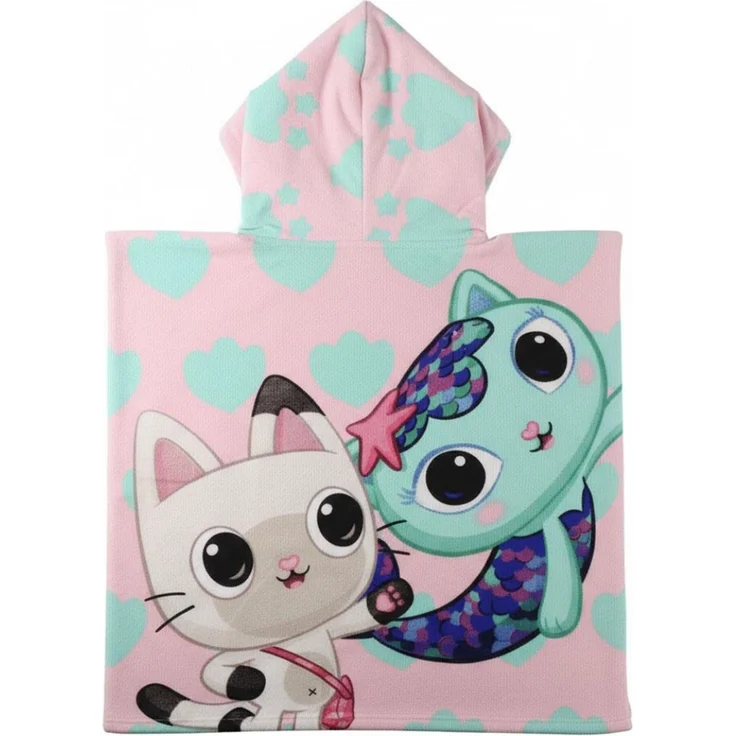 Gabby´s Dollhouse Poncho für Kinder 56 × 53 cm Polyester 250 gsm pflegeleicht – Bild 2