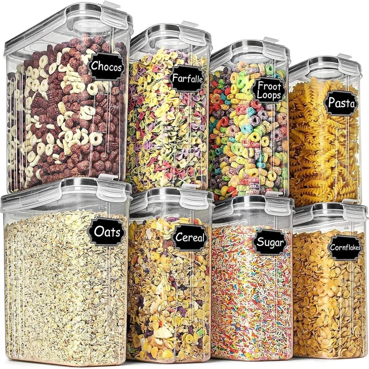 Frischhaltedosen Vorratsdosen Müsli Zucker Luftdicht Set 2,5 l 8 Stk – Bild 1