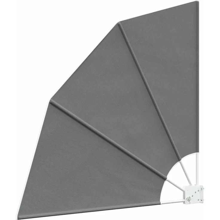 vidaXL Balkon Sichtschutz 140 x 140 cm Polyester Hellgrau 42037148 – Bild 1