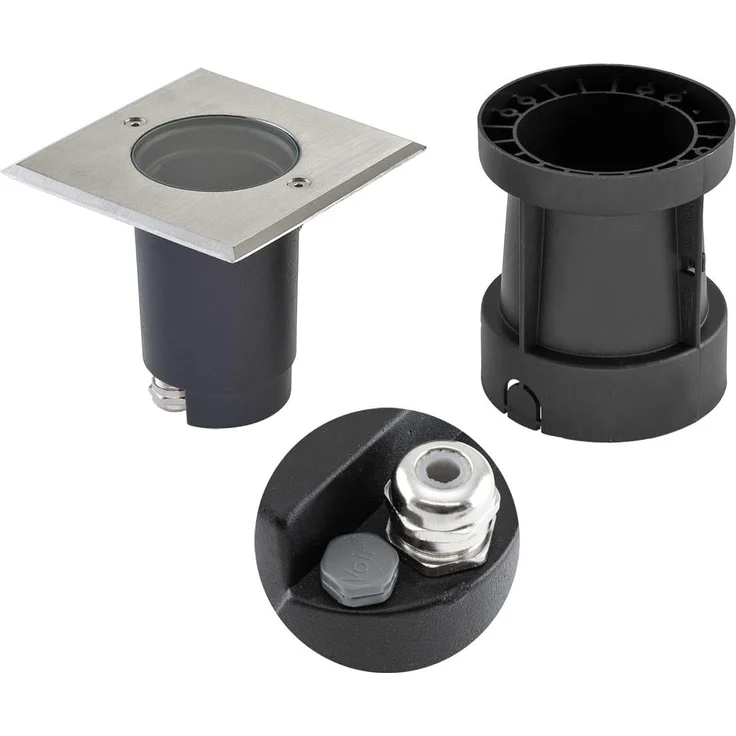 EVN Bodeneinbauleuchte quadr. IP67-GU10 35W/230V 679435EV – Bild 1