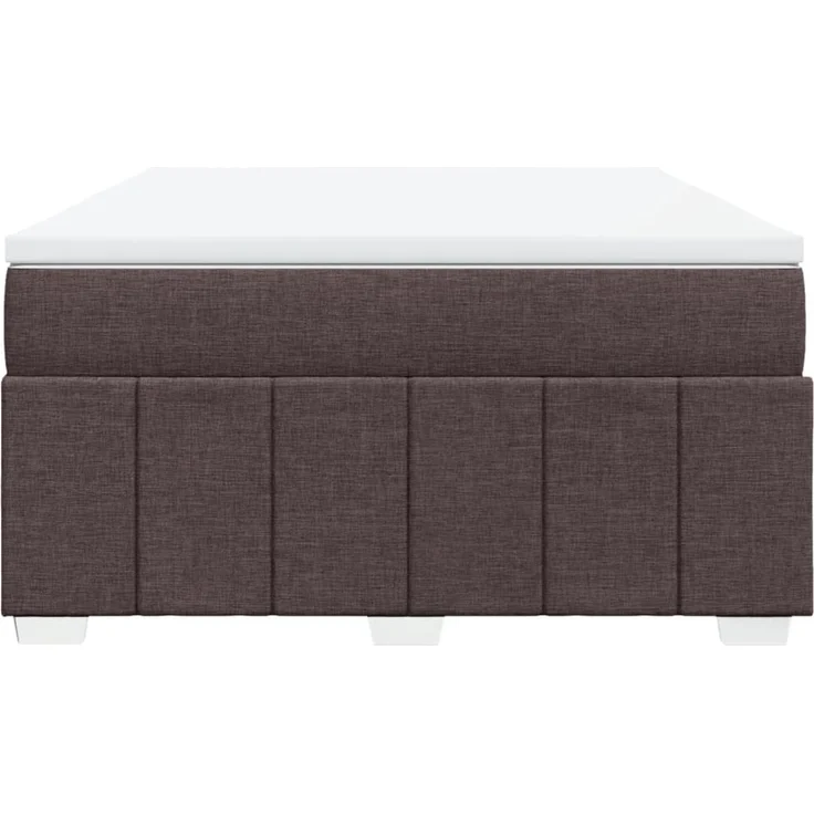 vidaXL Boxspringbett mit Matratze Dunkelbraun 140x200 cm Stoff 3285480 – Bild 4