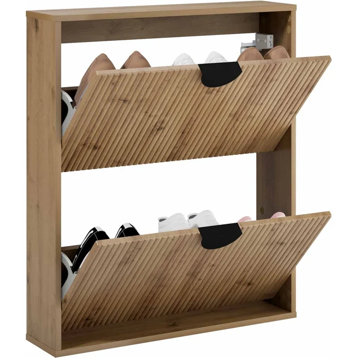 vidaXL Schuhschrank VENRAY 70 x 17 x 82 cm Holzwerkstoff Artisan-Eiche 8020071 – Bild 3