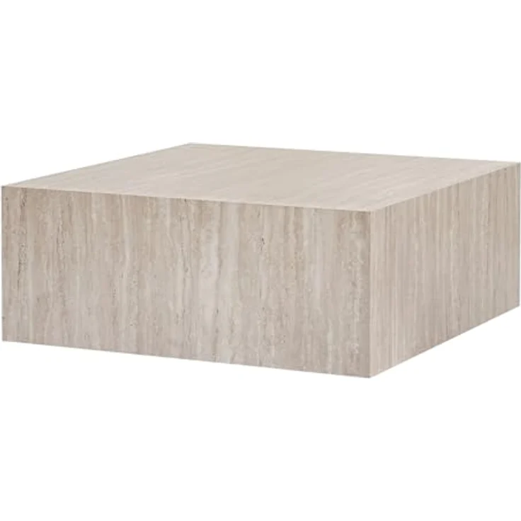 Elegant Coffee Table, Travertine Color, 90 x 35 x 90 cm | 100% MDF, 18 mm Thickness | Stylish Addition for Modern Living Rooms & Spaces – Bild 1