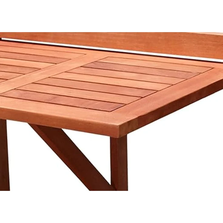 DEGAMO Balkonhängetisch Hängetisch 60x40cm klappbar, rechteckige Tischplatte, Akazienholz braun geölt – Bild 5