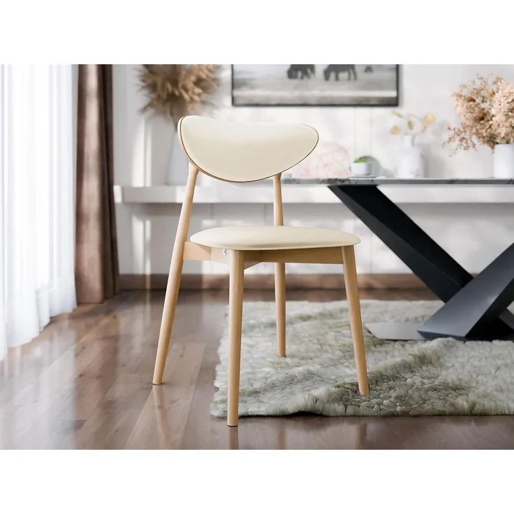 Esszimmerstuhl Bretoka C, Stuhl aus Buchenholz für Küche, Restaurant (Buche / Magic Velvet 2250) – Bild 2