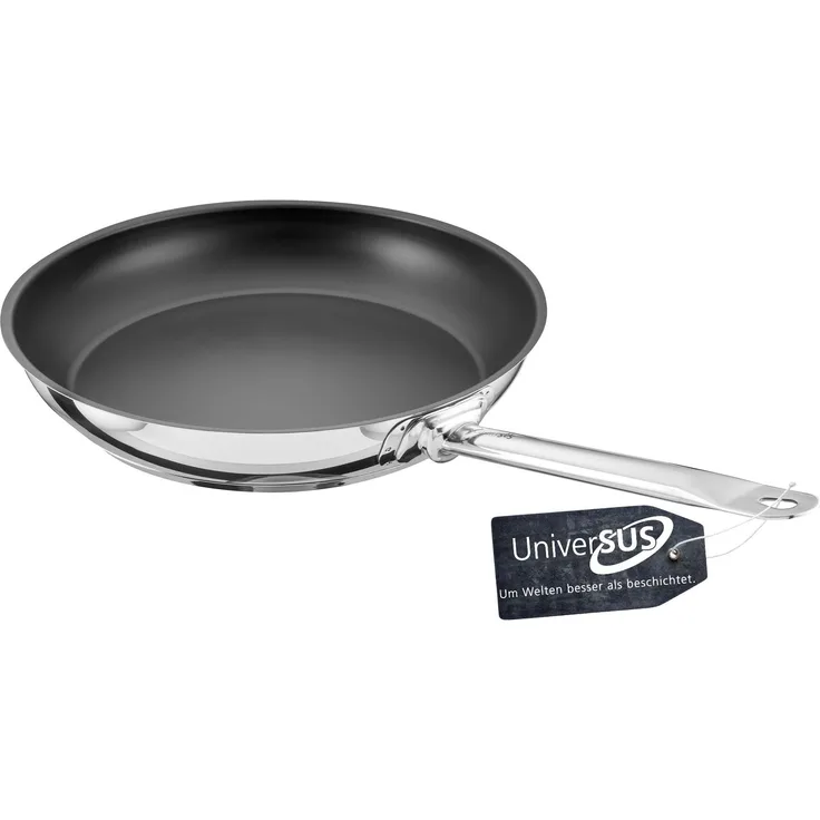 GastroSUS Industar PLUS Bratpfanne mit UniverSUS Oberflächenstruktur, ohne PFAS/PTFE, 163150-32, Edelstahlpfanne Induktion, 32 cm