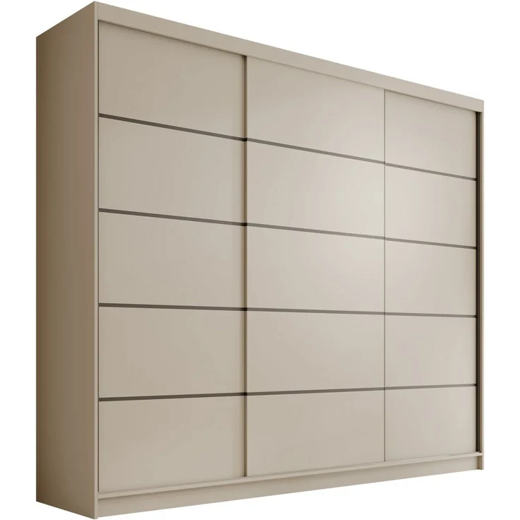 MOEBLO Schiebetürenschrank Velora 250 (Moderner Kleiderschrank mit 3 Schiebetüren, großem Stauraum, Schrank Garderobe Schiebtüren Schlafzimmer) (BxHxT): 250 x 215 x 58 cm – Bild 1
