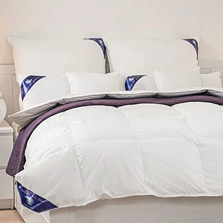 Welt der Träume Daunen-Bettdecke, 5% Daunen- / 95% Federnanteil, Baumwolle weiß, 135x200 cm – Bild 5