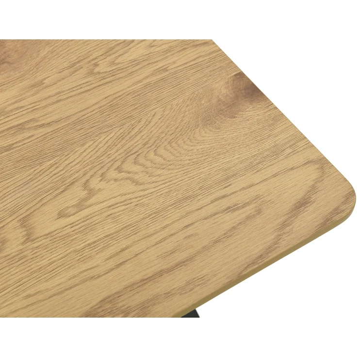 Esstisch >Fiete< in Eiche Dekor, schwarz, MDF, Metall - 80x75x80cm (BxHxT) – Bild 5