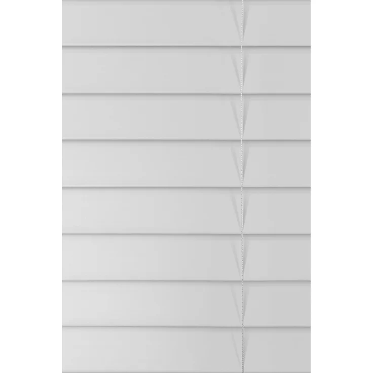 Qualitätsjalousie Holzoptik 50mm in Reinweiß in den Maßen (B x H) 60cm * 240cm – Bild 2