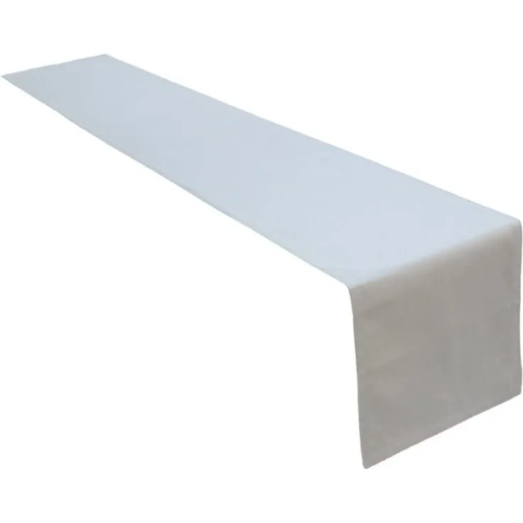 Lemos Home Hochwertiger Tischläufer Tischwäsche aus 100% Baumwolle Kollektion Konzept, Farbe & Größe wählbar (Tischläufer - 40x200cm, Lichtgrau)