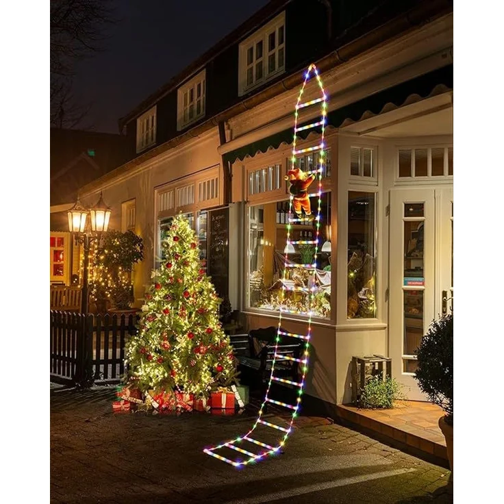 ABC Weihnachts-Lichterleiter mit Weihnachtsmann, 1,2 m, 6-teilig – Bild 4