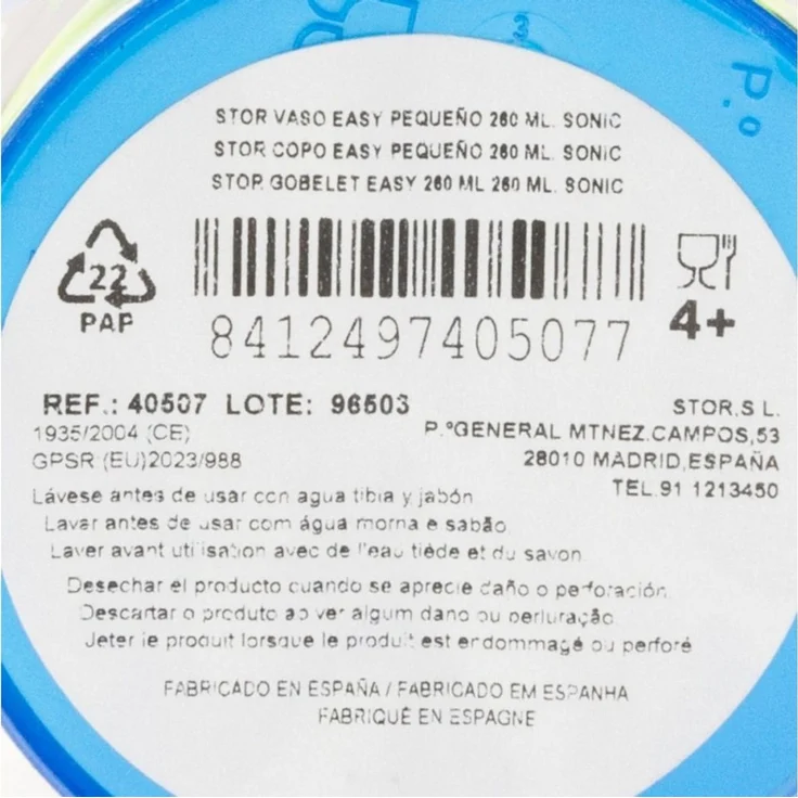 Storline Kinderbecher Sonic 260 ml Trinkbecher für Kita & Frühstück, Plastik – Bild 4