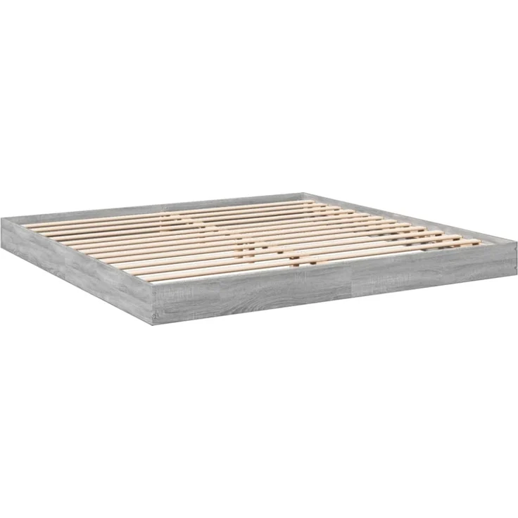 vidaXL Bettgestell Grau Sonoma 200x200 cm Holzwerkstoff 841998 – Bild 9
