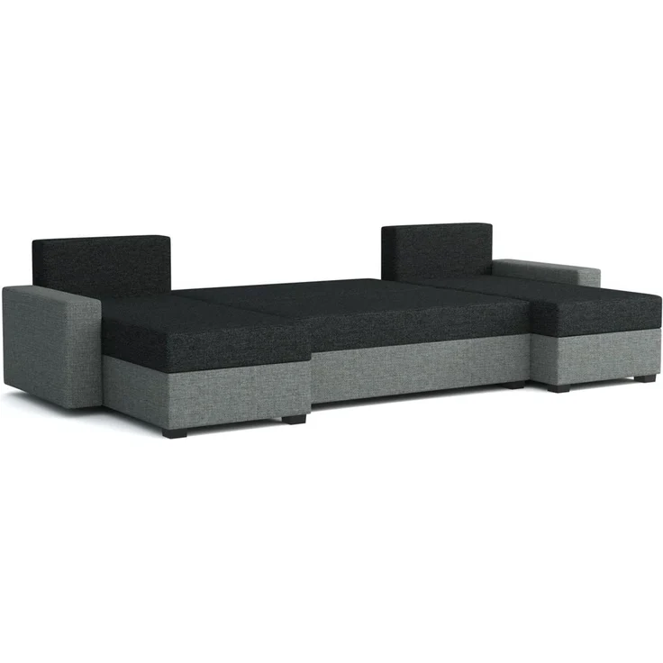 Wohnlandschaft Schlafsofa Sofa HEDVIG LUX Stoff Manila Rot- Schwarz – Bild 4