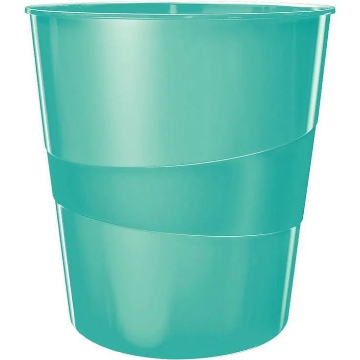 Leitz Papierkorb Wow 15l Polystyren eisblau