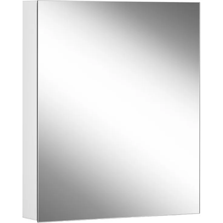 Schneider EASY Line Comfort Spiegelschrank, 1 Tür Anschlag wechselbar, Steckdose rechts, 60 x 70 x 12 cm, 177. 062, Ausführung: CH-Norm/Korpus weiss - 177. 062. 01. 02