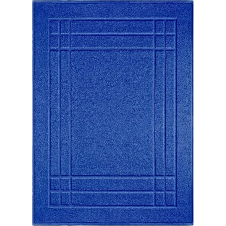 Lashuma Badematte Pure, Höhe 5 mm, schnell trocknend, Baumwolle, rechteckig, Bad Läufer in blau 50x70 cm Baumwolle – Bild 4