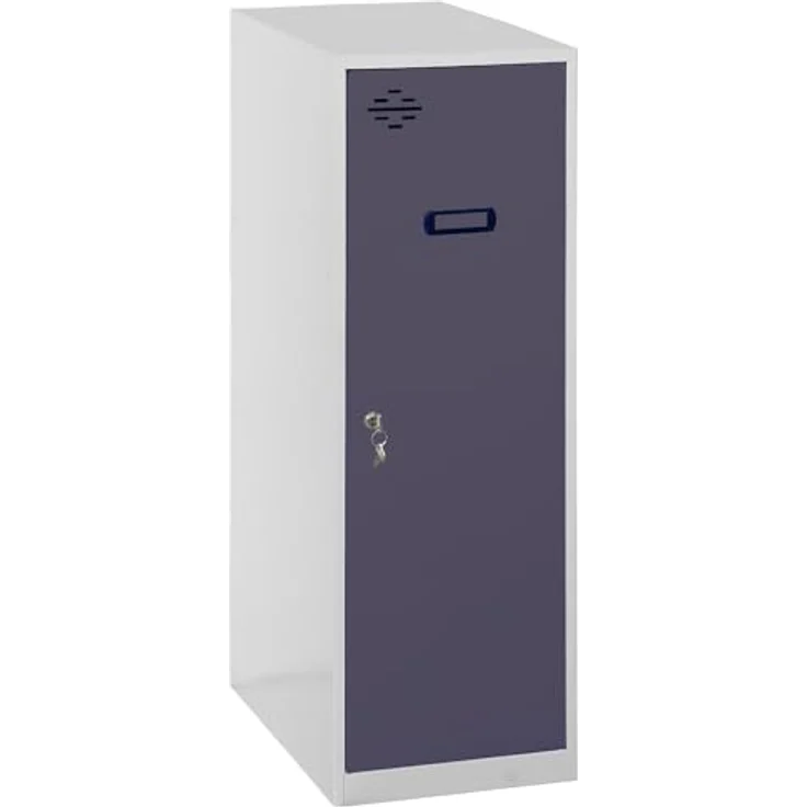 SimonRack Simonlocker Kommode, klein, 915 x 300 x 500 mm, Amario aus Metall, inkl. Schlüssel, Grau/Anthrazit – Bild 2