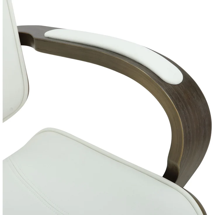 DELUKE® Bürostuhl Chefsessel KINGO Grau - 118x70x70, Weiß/Grau Kunstleder Metall Gestell ergonomische Bürostühle Homeoffice Stuhl mit Rollen – Bild 8
