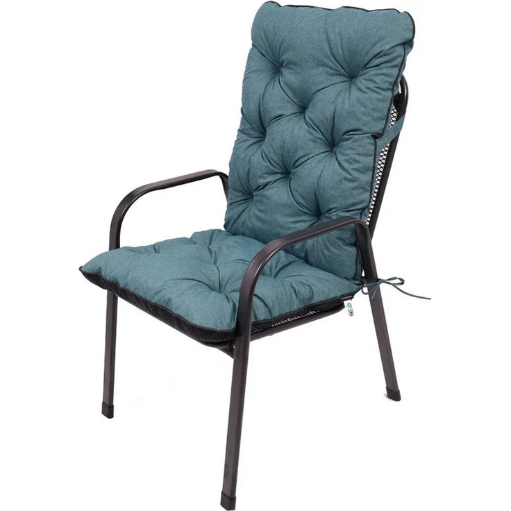 TexDeko Sitzauflage Ecolen Hochlehner 50 x 70 x 50cm - gesteppte Gartenstuhl-Auflage, (1× Gartenstuhl-Auflage (120 × 50cm), UV-Beständig, Wasserabweisend mit Anti-Rutsch Boden – Bild 1