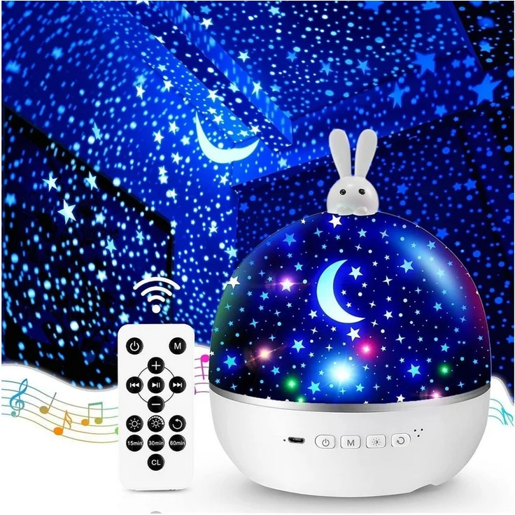 FELIXLEO LED Nachtlicht Baby Nachtlicht Sternenhimmel Projektor Bluetooth 8 Filme Fernbed – Bild 5